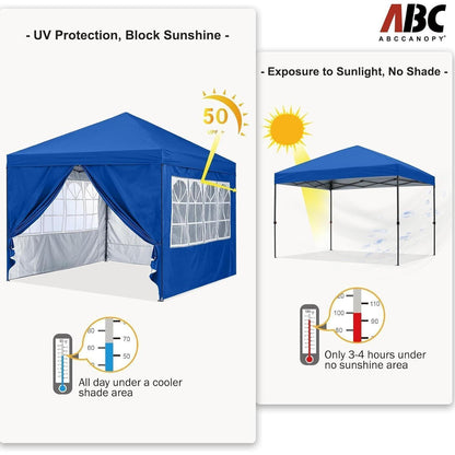 Pop-Up Pavillon 2,5x2,5m wasserdicht mit Rollentasche, Weiß