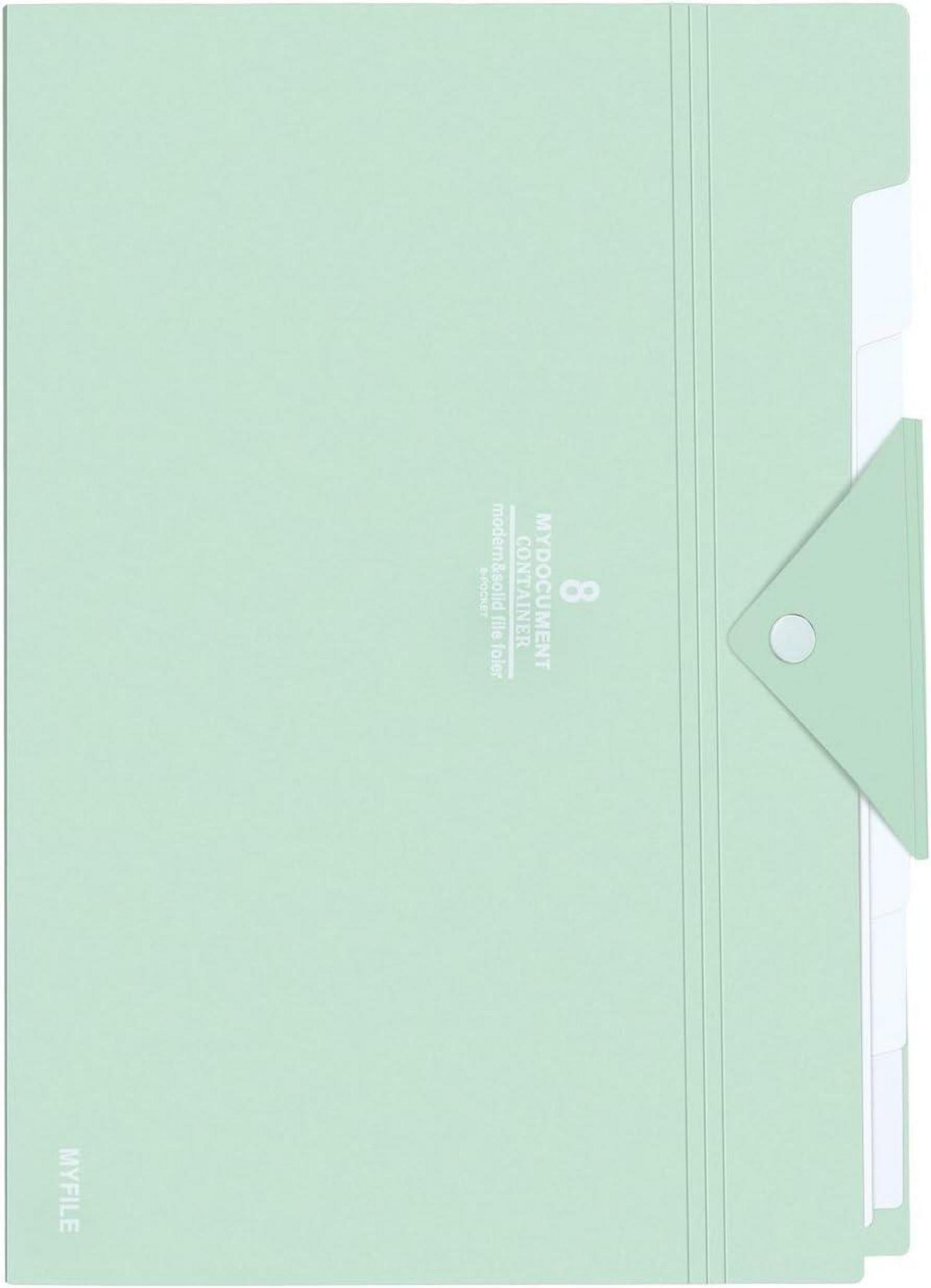 Dokumentenmappe A4 8-Fächer wasserdicht mit Druckknopf