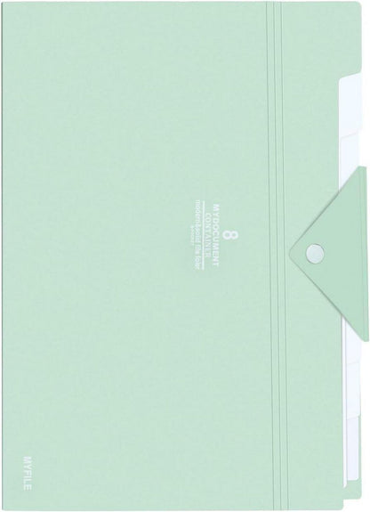 Dokumentenmappe A4 8-Fächer wasserdicht mit Druckknopf