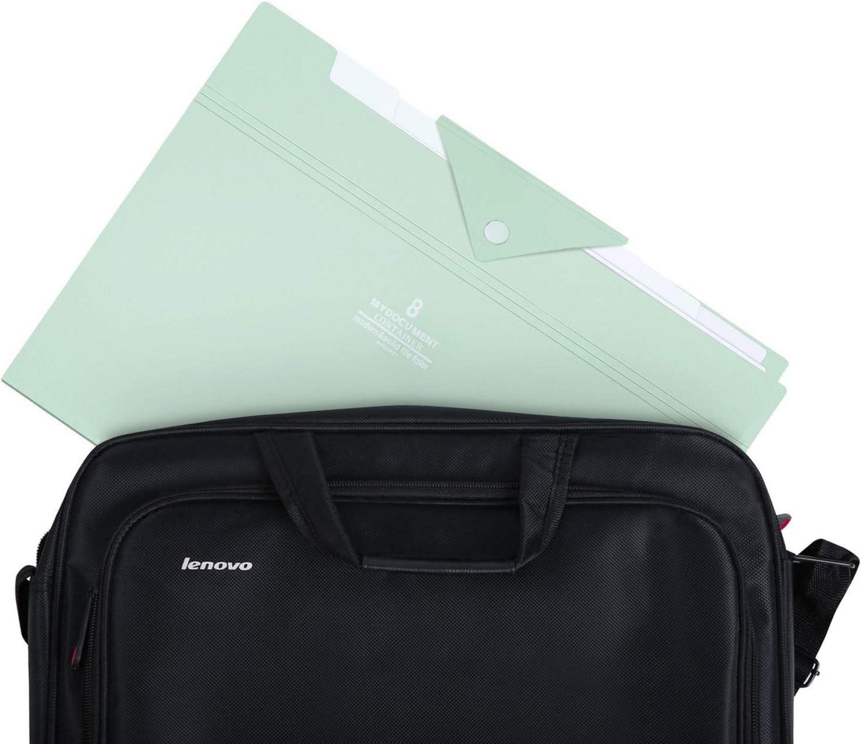 KONVINIT Dokumentenmappe A4 7 Fächer Druckknopf Blau Folder Organizer