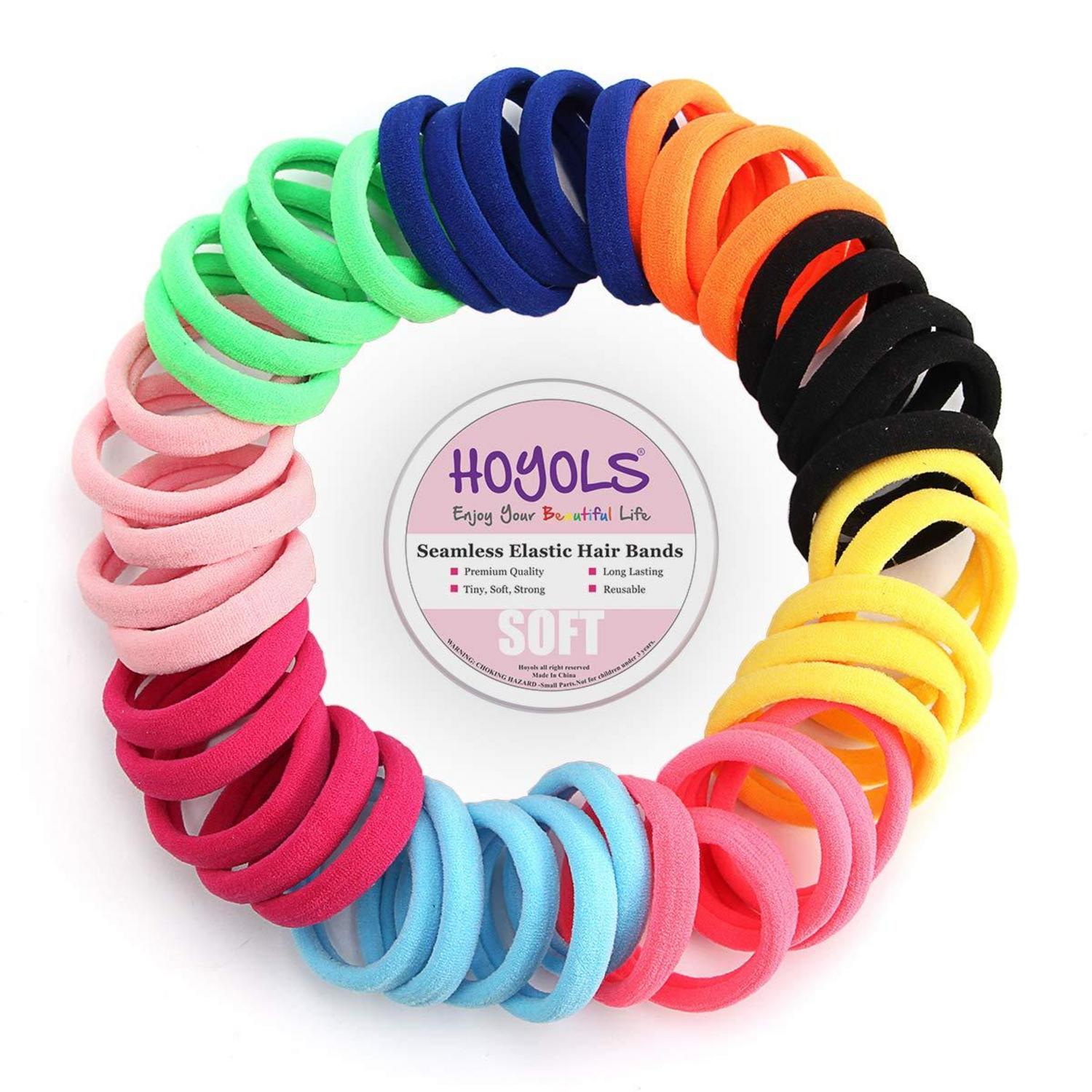 10er Set Nahtlose Haarband Haargummis Pferdeschwanzhalter 4cm in 10 Farben