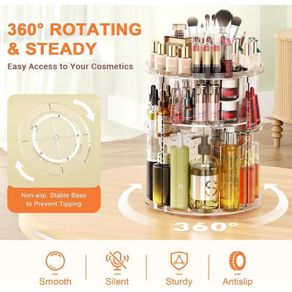 Make Up Organizer 360° Drehbar Transparent 7 Schichten