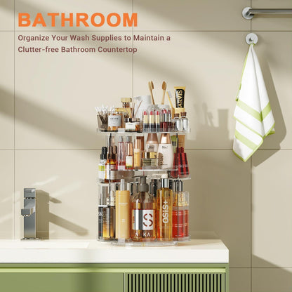 Make Up Organizer 360° Drehbar Transparent 7 Schichten