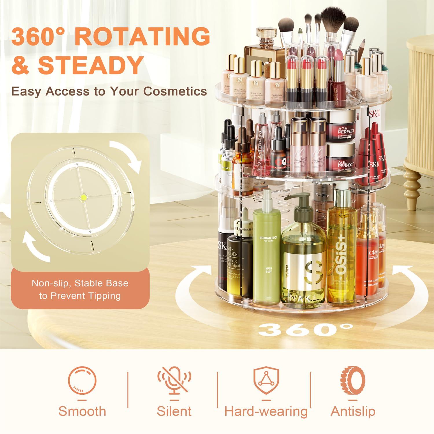 Make Up Organizer 360° Drehbar Transparent 7 Schichten