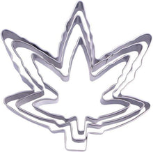 Marihuana Blatt Ausstechform Set 3-teilig Rostfreier Stahl