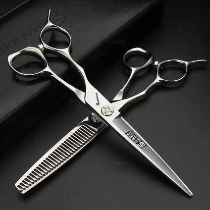 Linkshänder Friseurschere 6 Zoll – Japanisches 440C Stahl Set