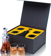 Whisky Karaffe Set mit Gläsern, Bleifrei