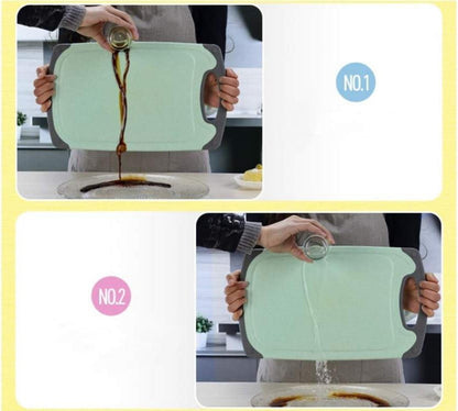 3er Set Schneidebretter aus Weizenstroh rutschfest spülmaschinenfest