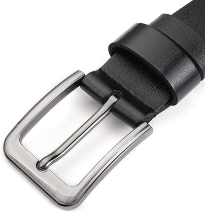 Herren Ledergürtel Schwarz Vollrindleder 38mm breit verstellbar bis 160cm
