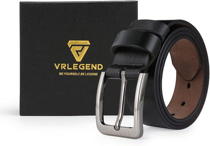 Herren Ledergürtel Schwarz Vollrindleder 38mm breit verstellbar bis 160cm