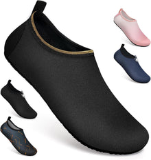 Wasserschuhe Aquaschuhe Strandschuhe für Damen Herren 34-47 Schwarz