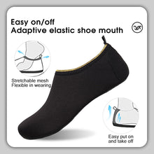 WateLves Badeschuhe Aquaschuhe Damen Herren Schwarz