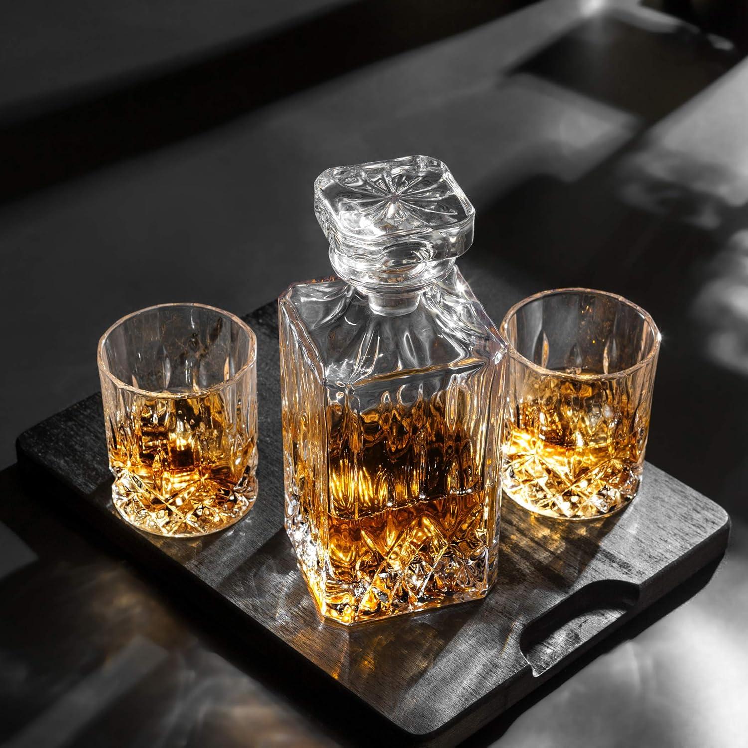 KANARS Whisky Glas Set 5-teilig 750ml Karaffe 4x 300ml Bleifrei Kristall in Box