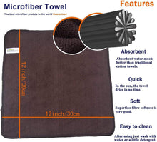 Mikrofasertücher 20er-Pack Super saugfähig 30x30 cm Braun