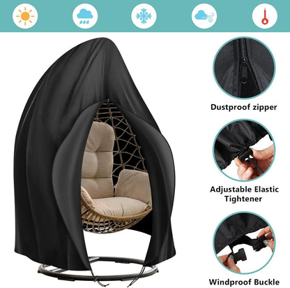 Hängesessel Abdeckung 120x205cm Oxford 420D PVC Schwarz
