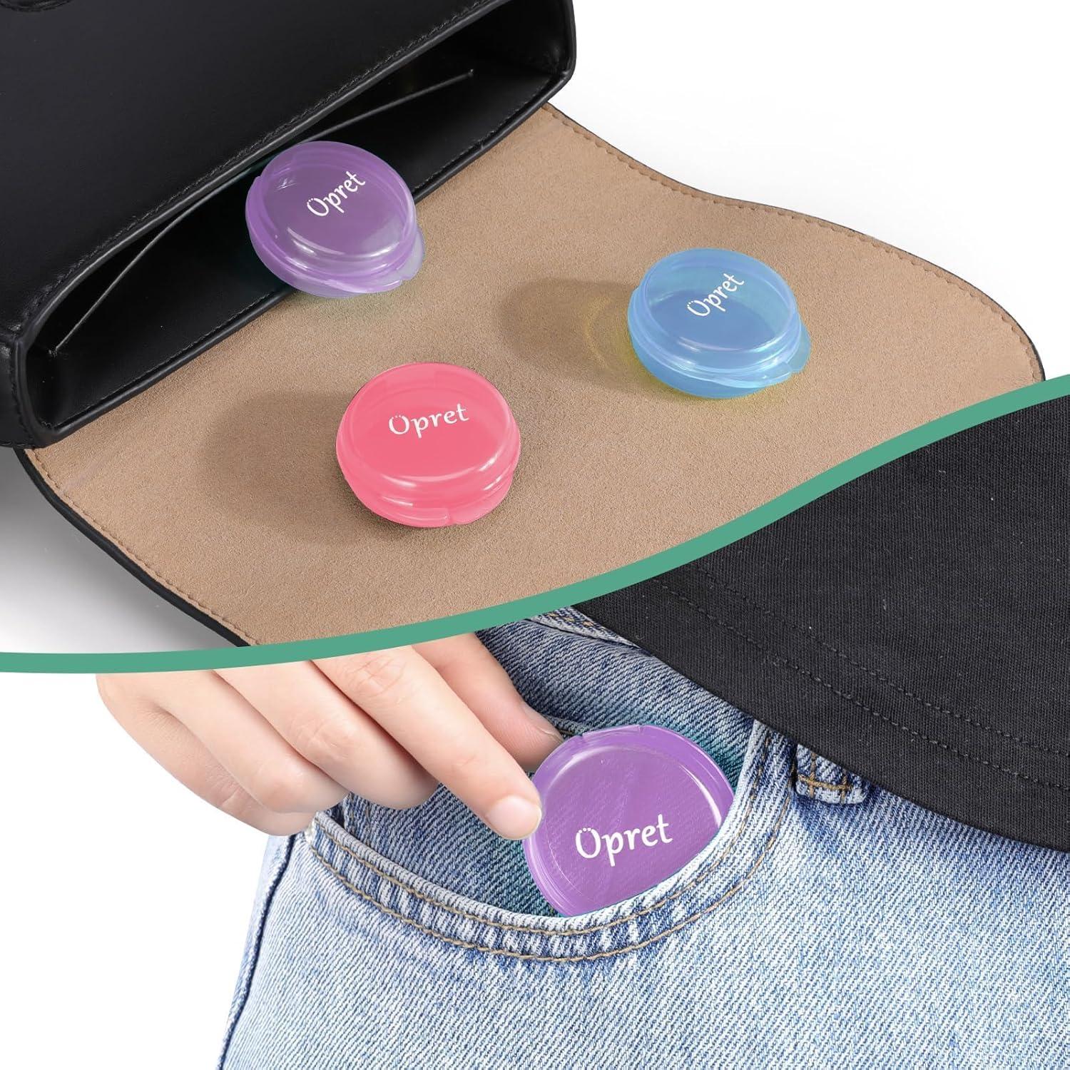 Tablettenbox Pillendose Klein 3 Stück Tragbar für Vitamine Fischöl