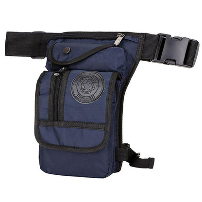 Motorrad Beinbeutel Canvas Reitertasche Hüfttasche Nylon #13marine