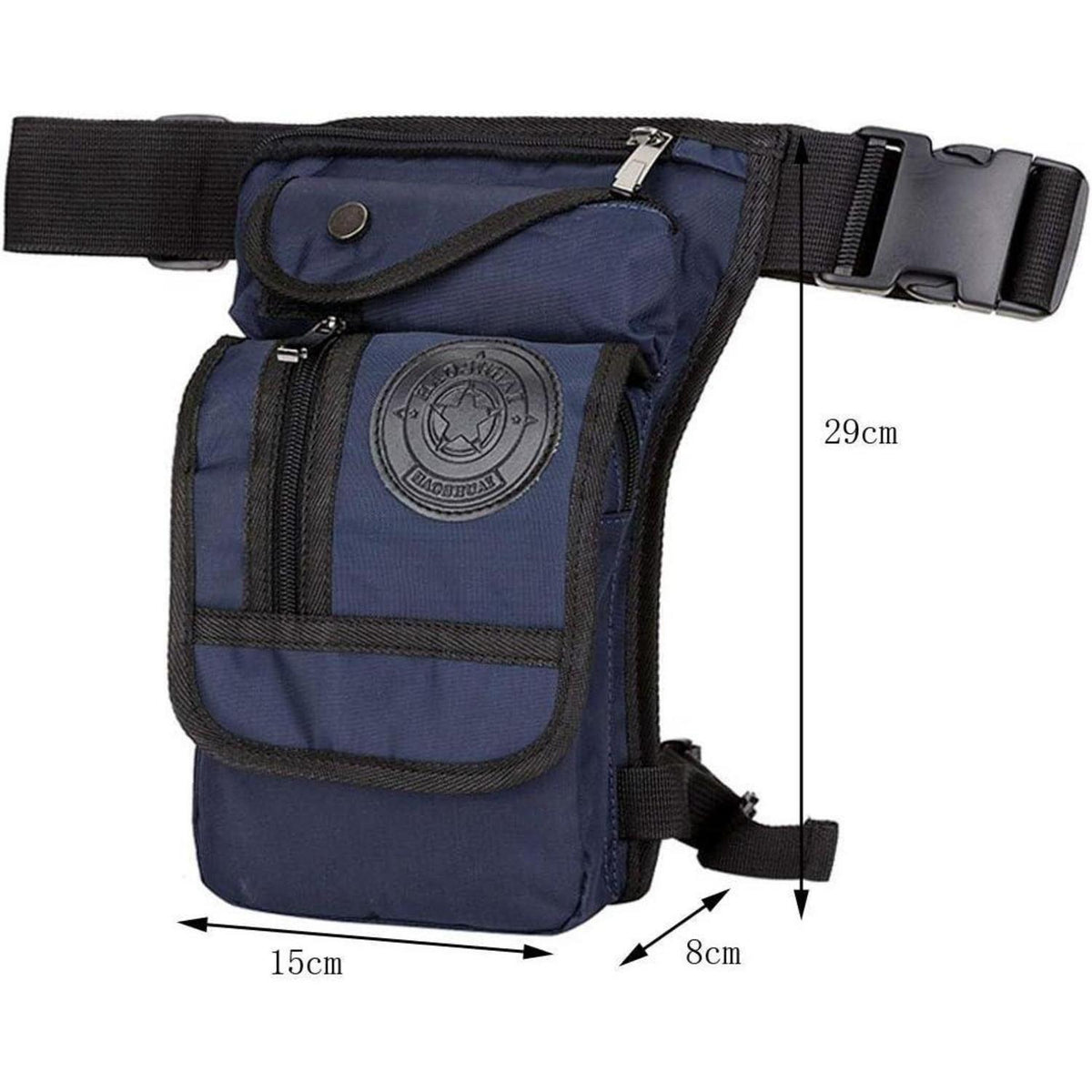 Motorrad Beinbeutel Canvas Reitertasche Hüfttasche Nylon #13marine