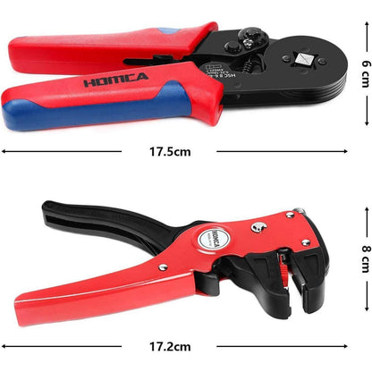 Crimpzange Aderendhülsen Set 0,25-10mm² 1200 Stk. HOMCA