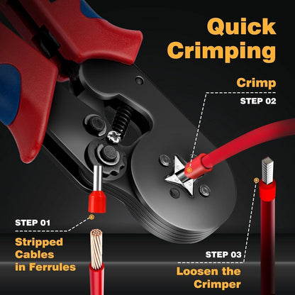 Crimpzange Aderendhülsen Set 0,25-10mm² 1200 Stk. HOMCA