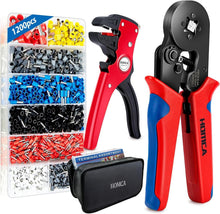 Crimpzange Aderendhülsen Set 0,25-10 mm² 1200 Stück Abisolierzange