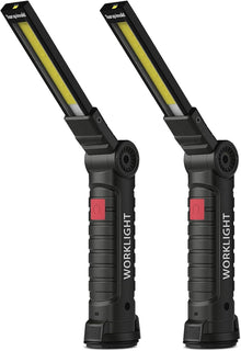 LED Arbeitsleuchte Werkstattlampe mit Magnet und Haken, 2 Stück