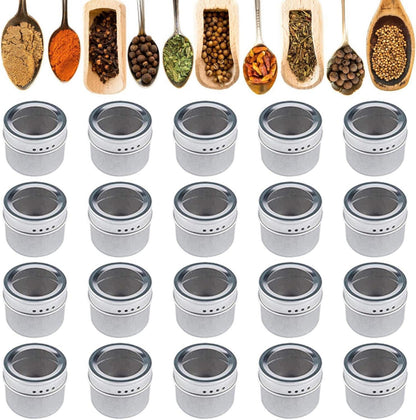 20-teiliges Magnetisches Gewürzdosen Set Transparente
