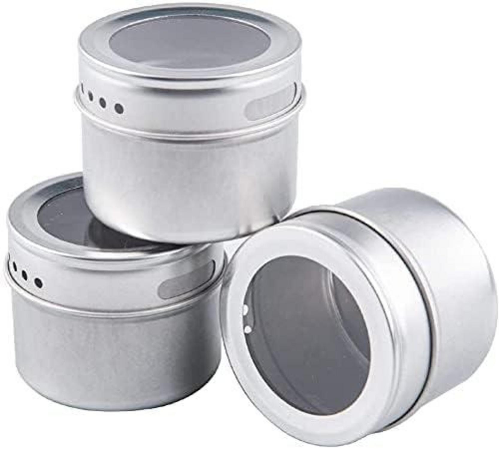 20x Tebery Magnetische Gewürzdosen Set Transparent Swift Gießen Magnetisch