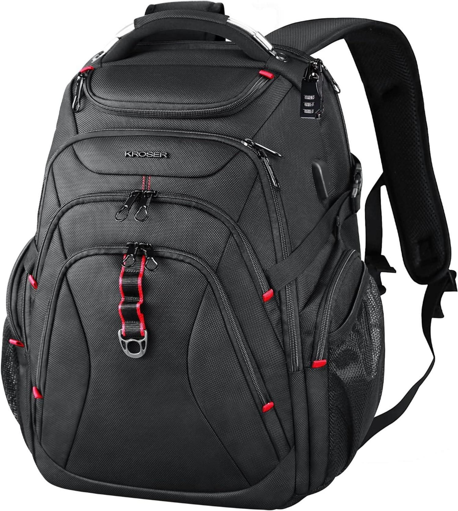 Laptop Rucksack 17,3 Zoll BusinessRucksack Wasserdicht RFID Schwarz