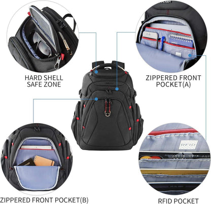 Laptop Rucksack 17,3 Zoll BusinessRucksack Wasserdicht RFID Schwarz
