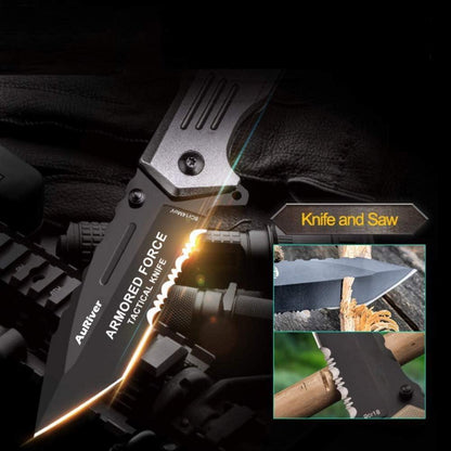 Premium Taschenmesser mit Feuerstahl 6-in-1 Klappmesser