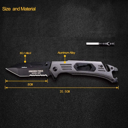 Premium Taschenmesser mit Feuerstahl 6-in-1 Klappmesser