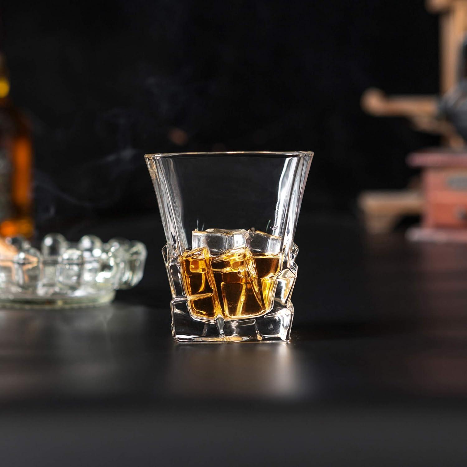 Whiskygläser Set 4-teilig Kristallglas Whiskey Geschenk Box 300 ml