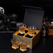 Whiskey Gläser Set Kristall 300ml Geschenk Box 4-teilig