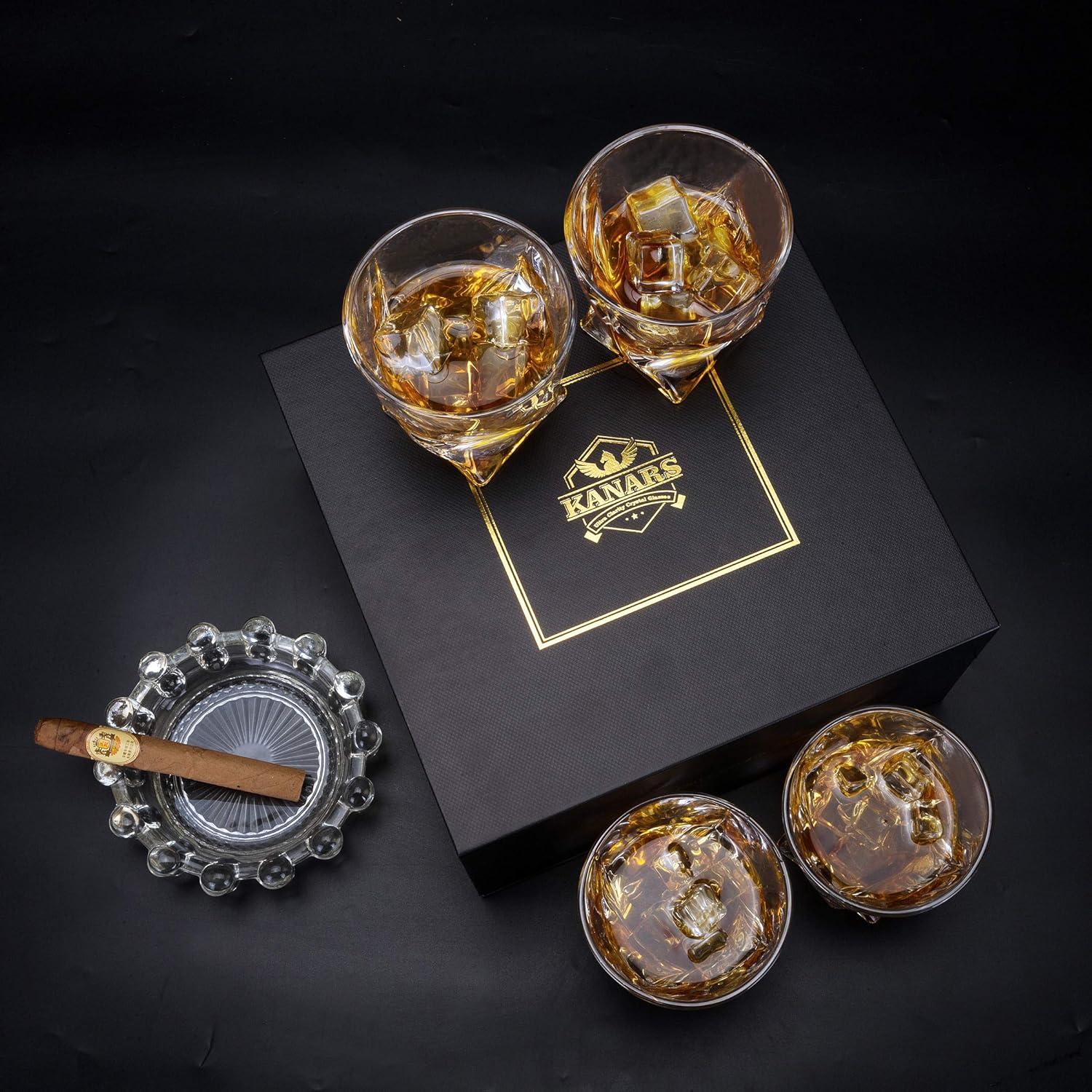 Whiskey Gläser Set Kristallglas Geschenk Box 300ml 4-teilig