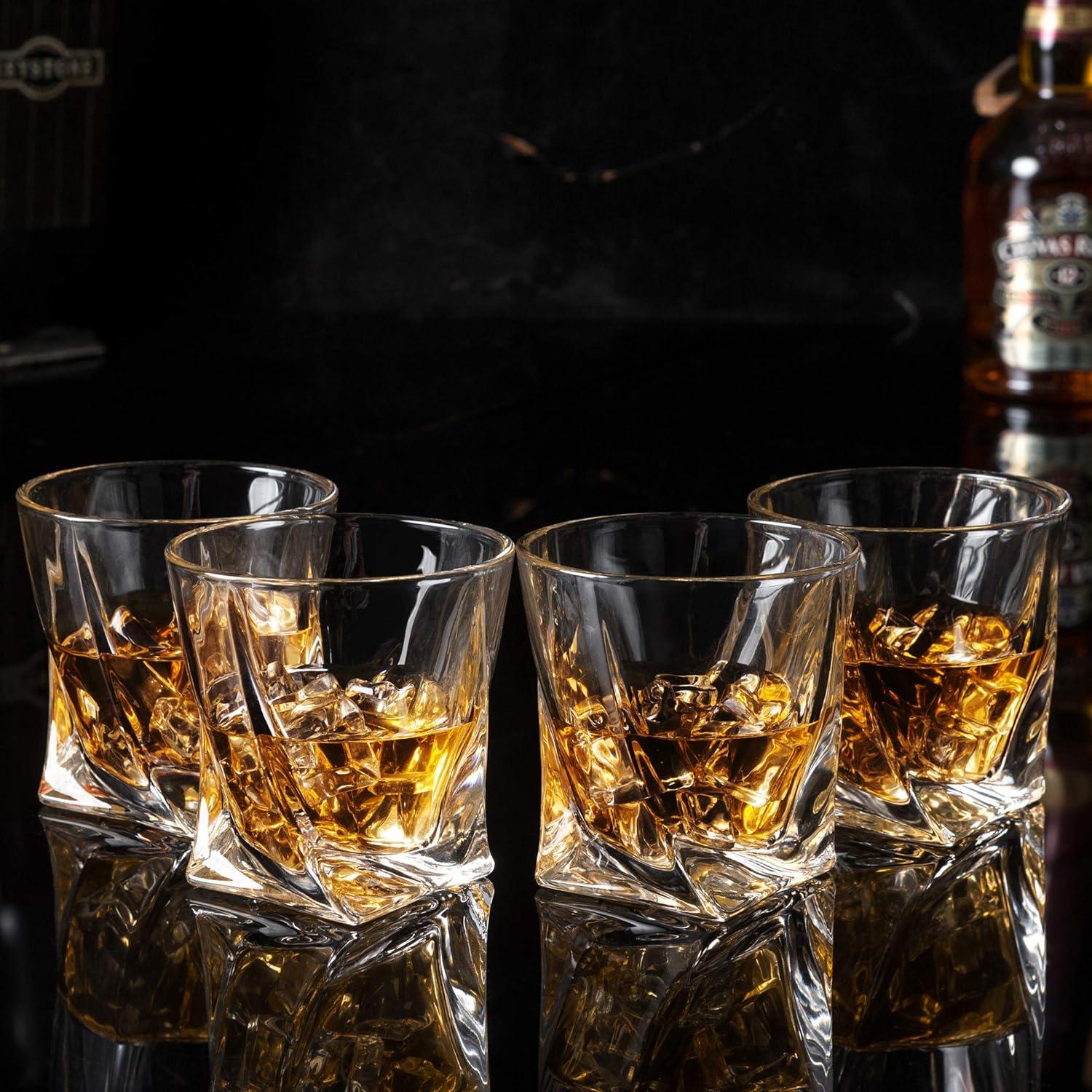 Whiskey Gläser Set Kristallglas 4-teilig 300 ml Geschenkbox