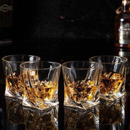 Whiskey Gläser Set Kristallglas 4-teilig 300 ml Geschenkbox