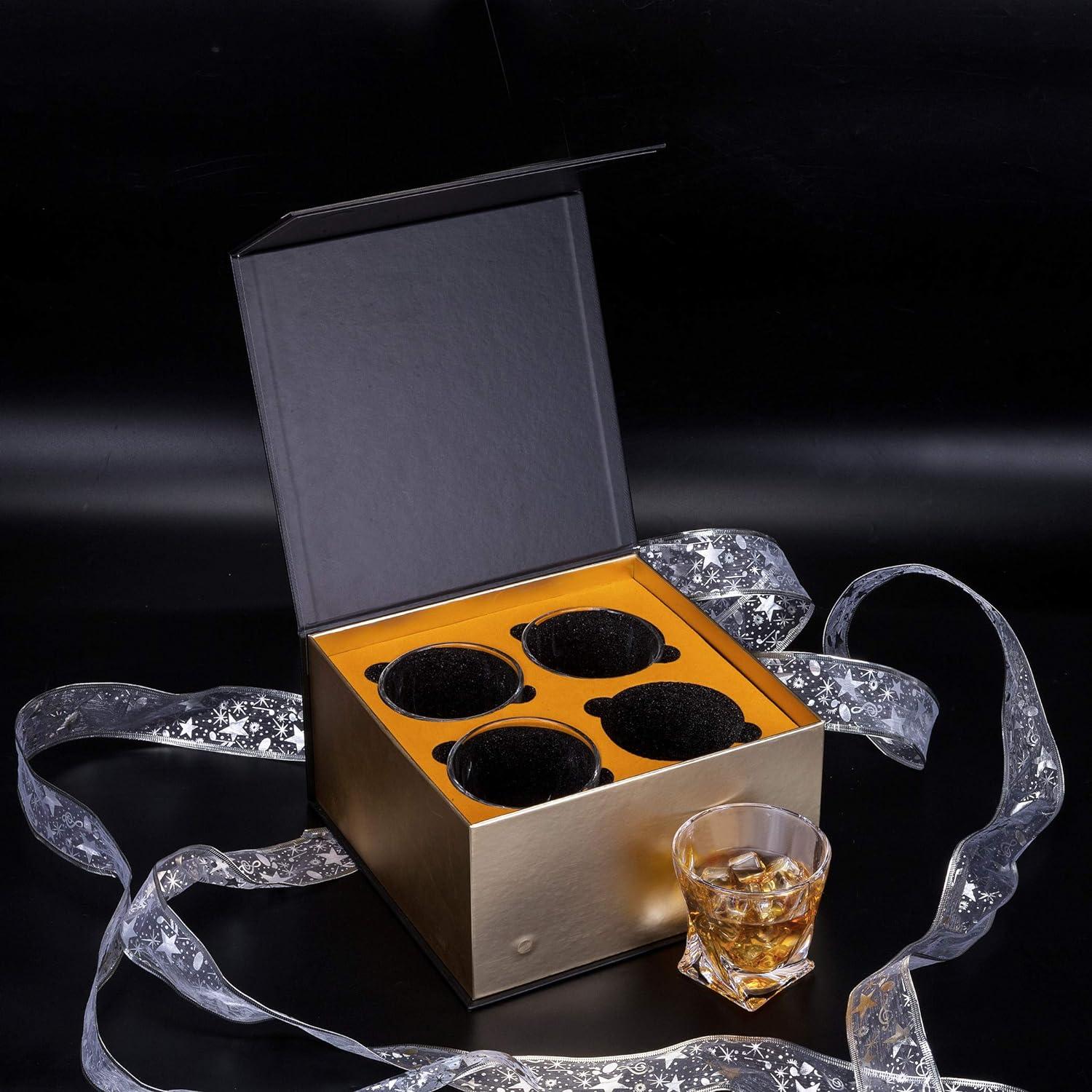 Whiskey Gläser Set Kristallglas 4-teilig Geschenk Box Brillant 300ml