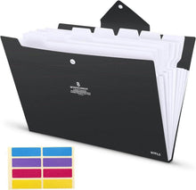 Dokumentenmappe Ordnungsmappe Fächermappe Organizer A4 Schwarz