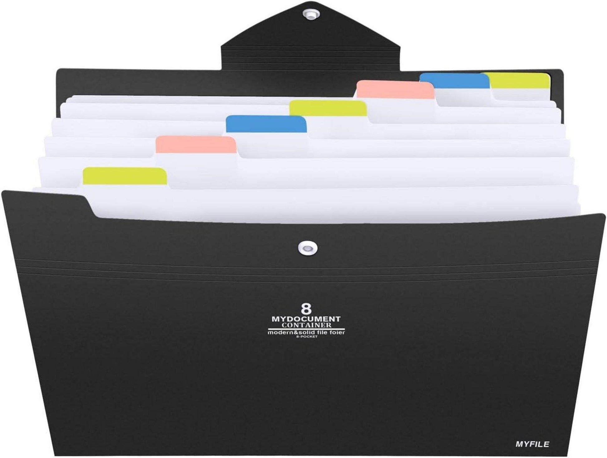 Dokumentenmappe Ordnungsmappe Fächermappe Organizer A4 Schwarz