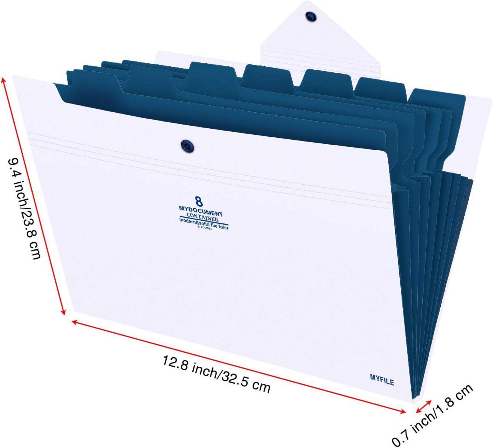 Dokumentenmappe A4 erweiterbar Organizer 8 Fächer