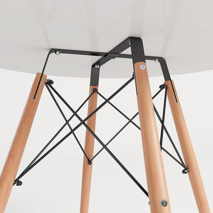 Runder Esstisch Holz Weiß 80cm Moderner Küchentisch