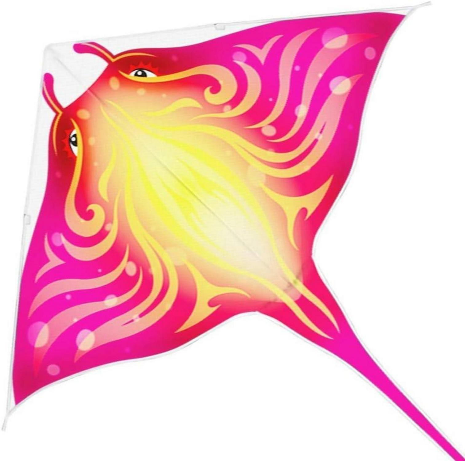Delta-Drachen Devil Fish für Kinder und Erwachsene, Rosa