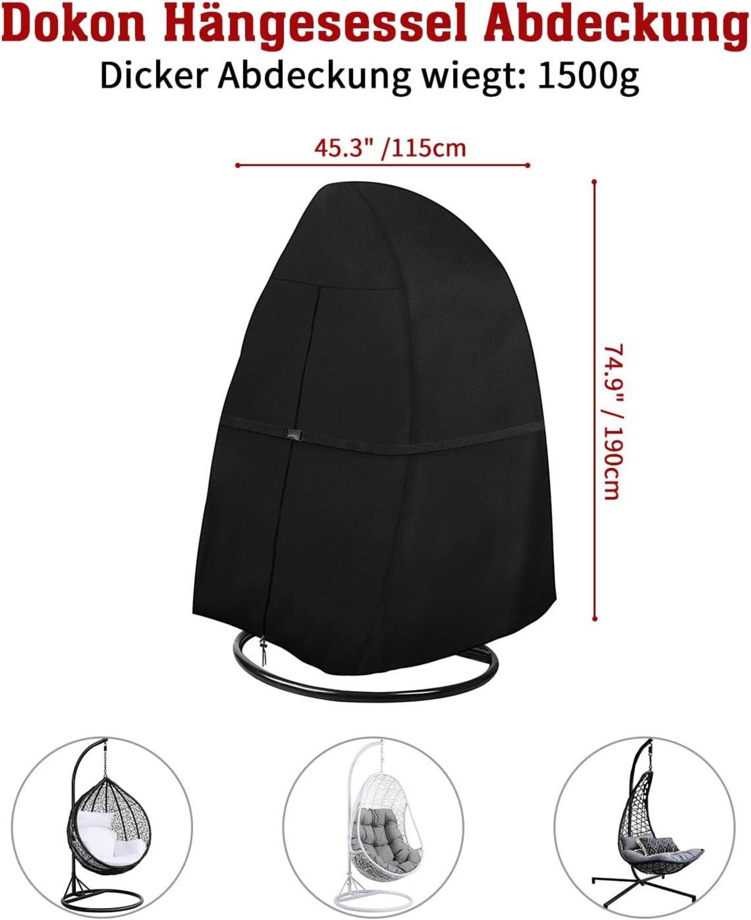 Dokon Hängesessel Abdeckung Wasserdicht 600D Oxford Gewebe 190x115cm