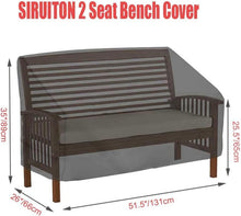 SIRUITON 2-Sitzer Gartenbank Abdeckung 420D Oxford Gewebe