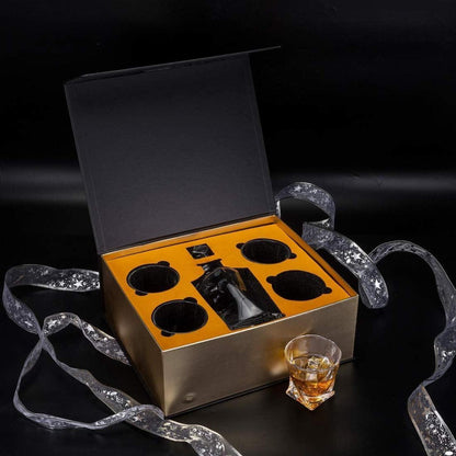 Whisky Karaffe Gläser Set 800ml Kristall Whiskey Dekanter 5