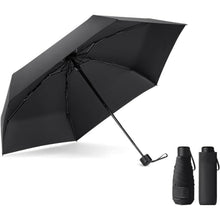 Vicloon Mini Regenschirm 99% UV-Schutz Leicht 190g Schwarz