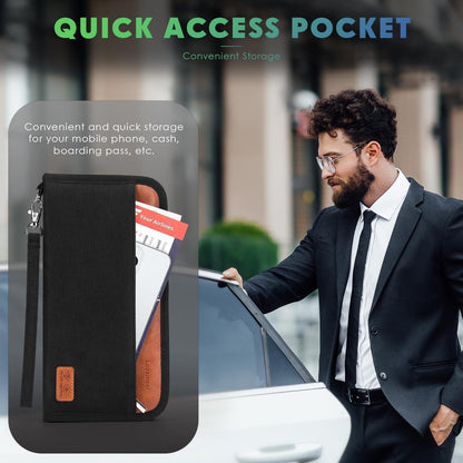 Reisepass Tasche RFID-Blocker Organizer für