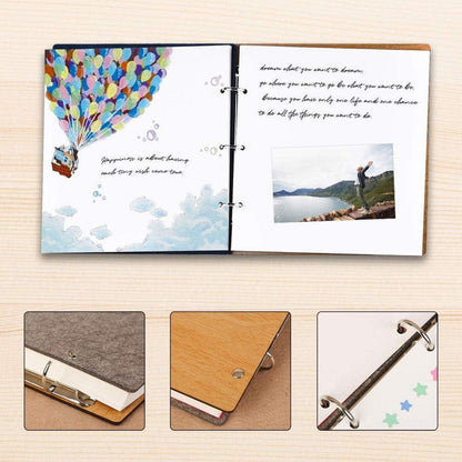 Fotoalbum ZEEYUAN DIY Felt Scrapbooking Weiß 26x26cm