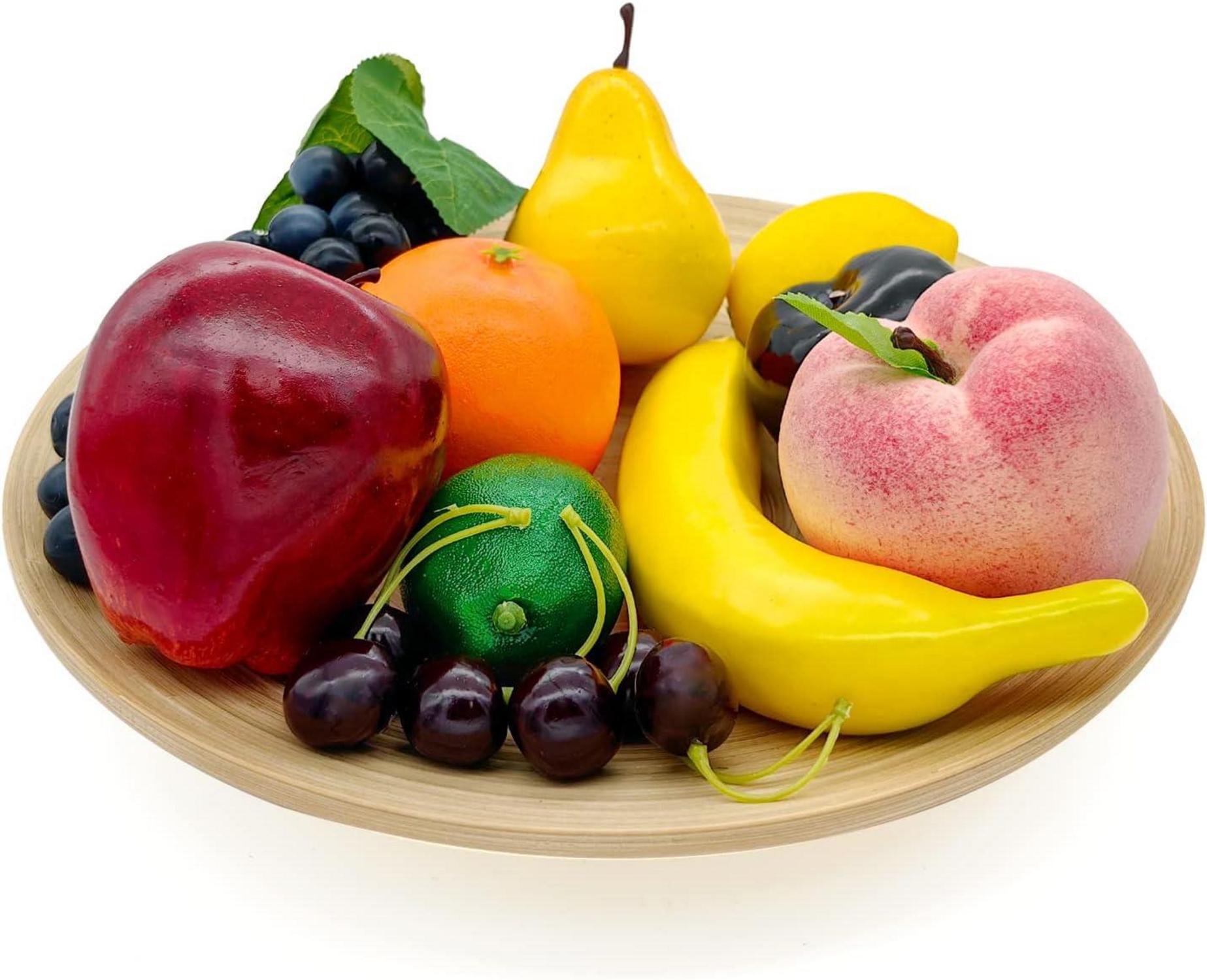 Künstliche Früchte Deko Set 10 Arten 12 Stück Obst Dekoration